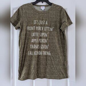 LuLaRoe Liv Olive Marled T-Shirt
